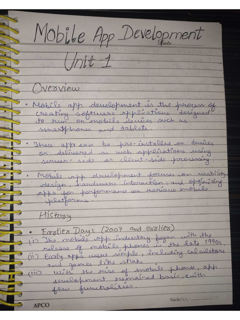 Mobile Dev. Unit-1,2 | PDF