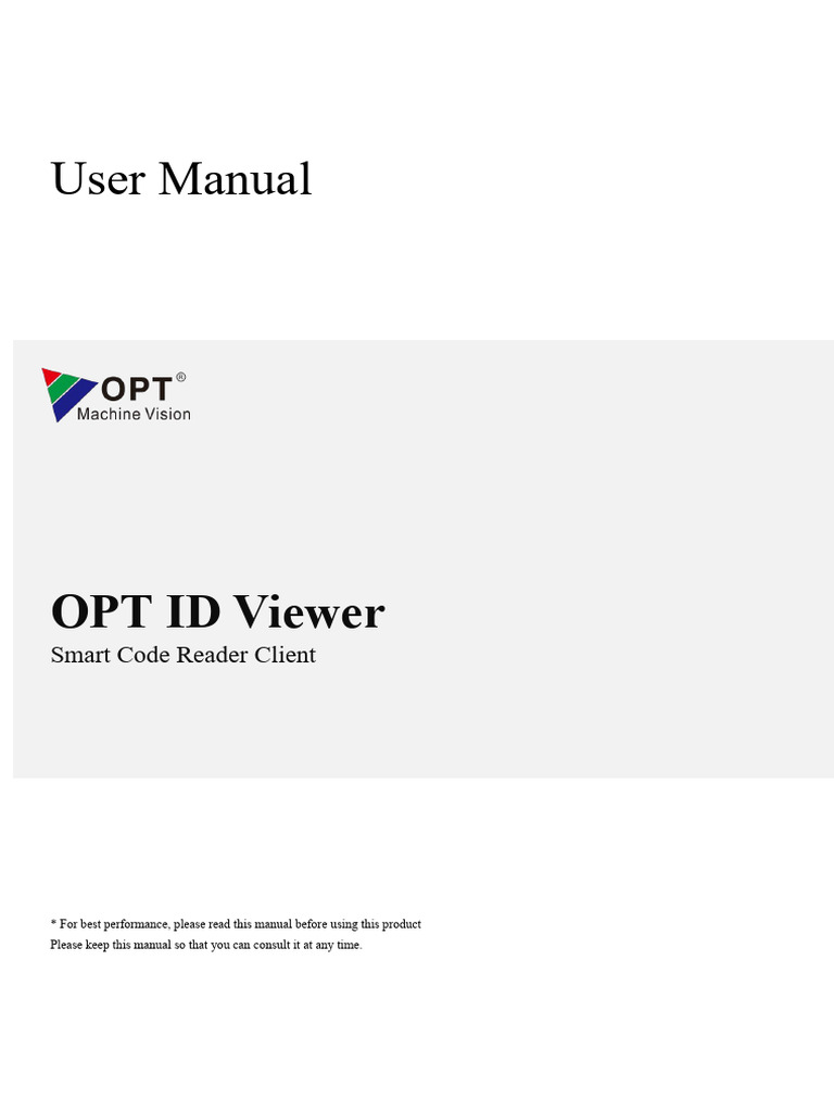 OPT Smart Code Reader User Manual | PDF | Ip Address | Network ...