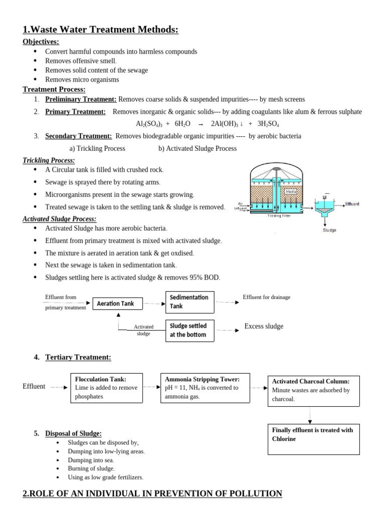Pollution Slow Learners Notes | PDF | Sewage Treatment | Combustion