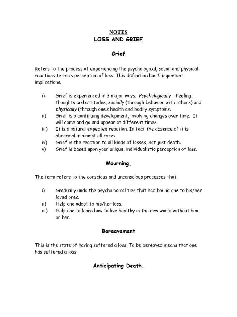 Understanding Loss and Grief Dynamics | PDF | Grief | Attachment Theory