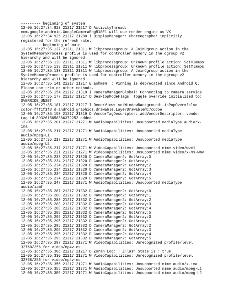 Android Camera Log Analysis | PDF | Software | Embedded Linux Distributions