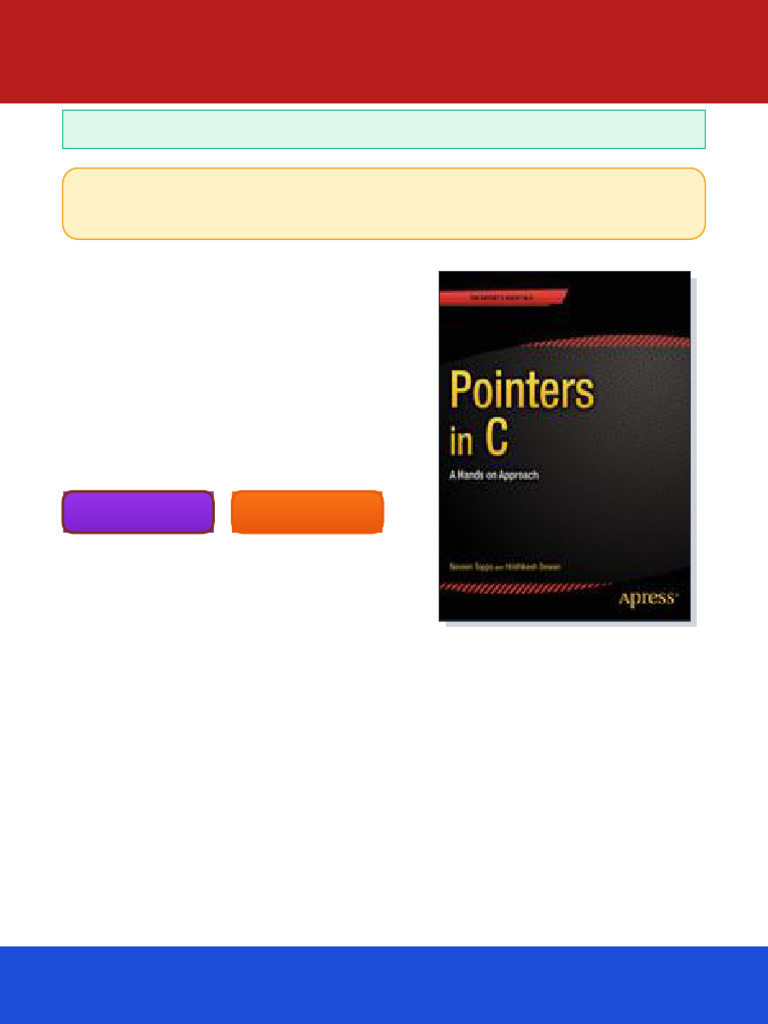 Pointers in C A Hands on Approach 1st Edition Naveen Toppo ebook online ...