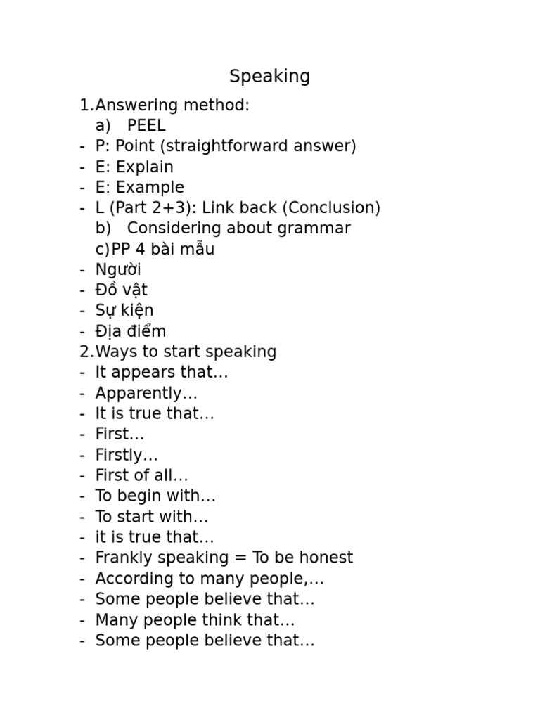 Effective Speaking Techniques Guide | PDF