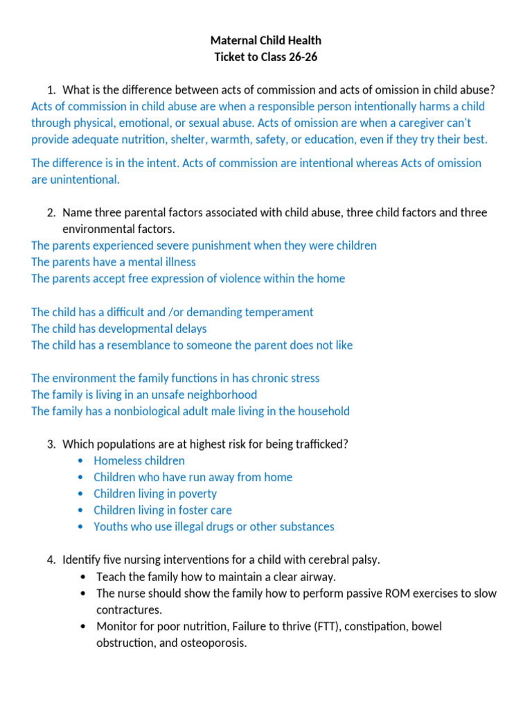 Understanding Child Health Risks and Interventions | PDF | Child Abuse ...
