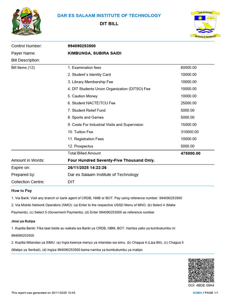 Dit Bill Invoice 1763624627 | PDF | Chess Theory | Chess