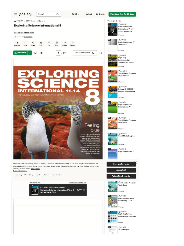 Exploring Science International Year 8 | PDF | Scribd