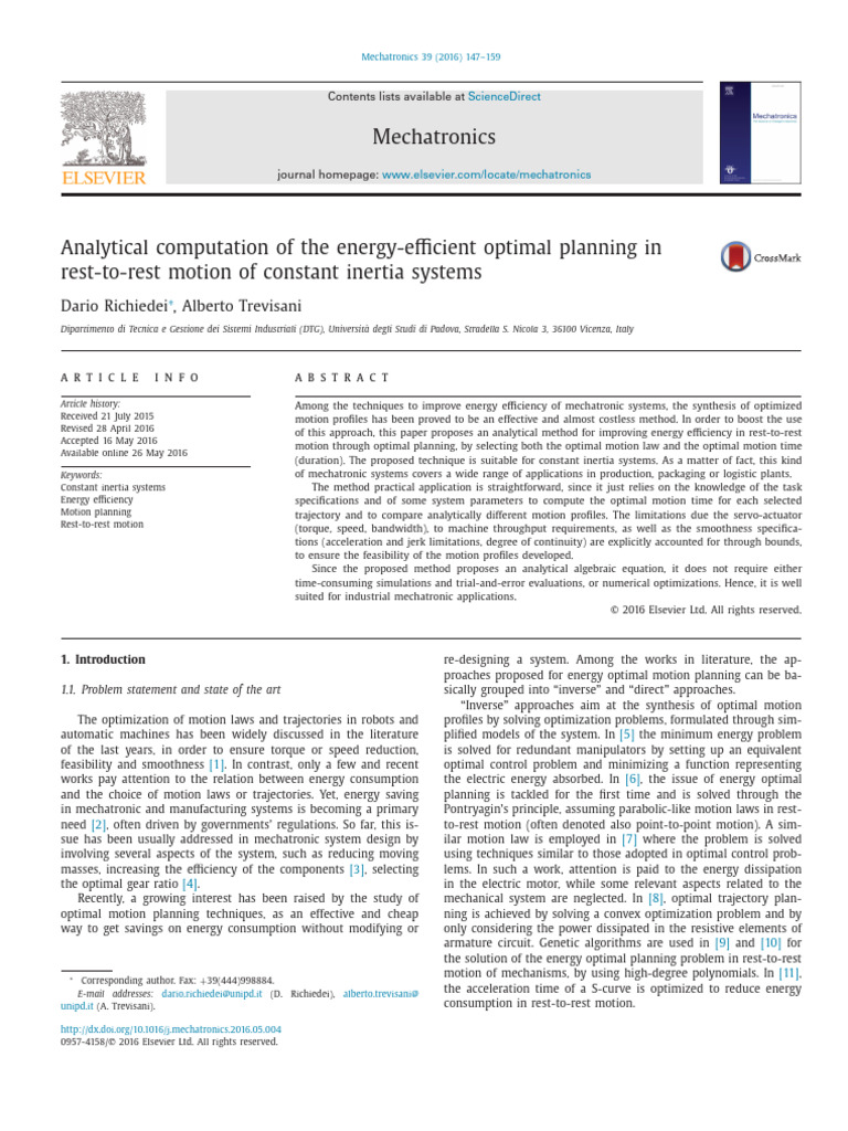 Analytical Computation of The Energy Efficient Optimal Planning 2016 ...