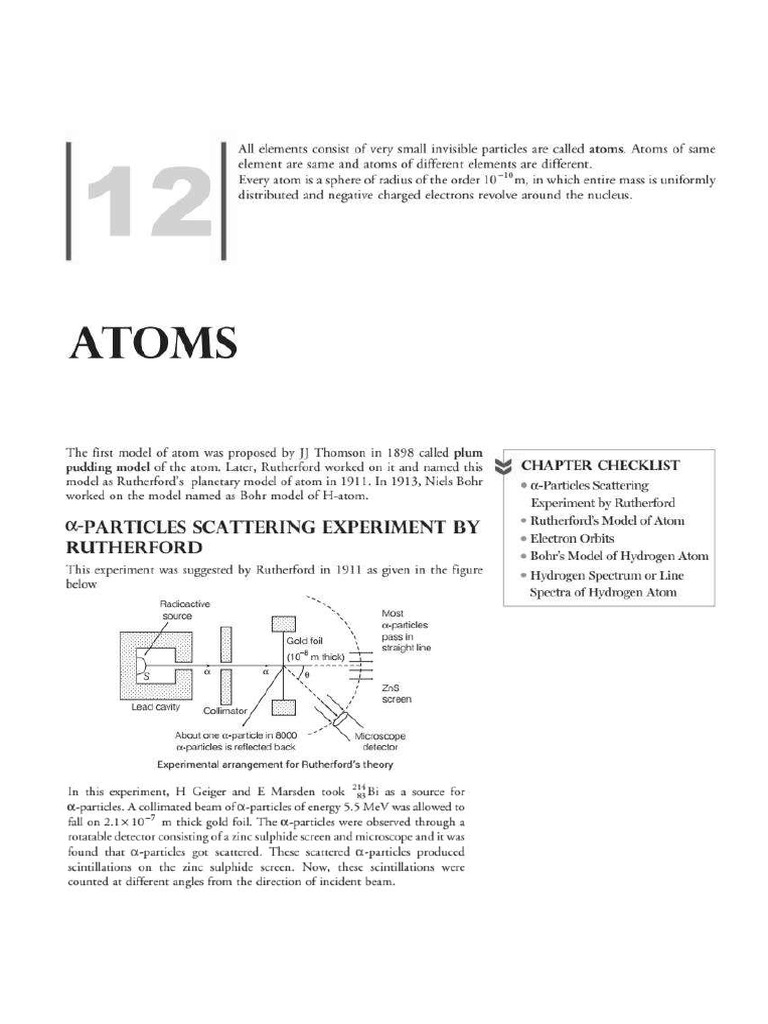 Atoms Notes | PDF