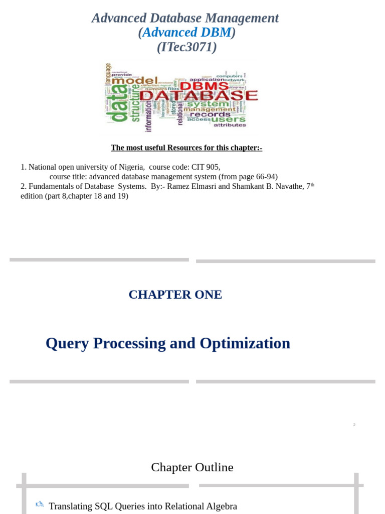 Advanced Database Query Optimization Guide | PDF | Parsing | Databases