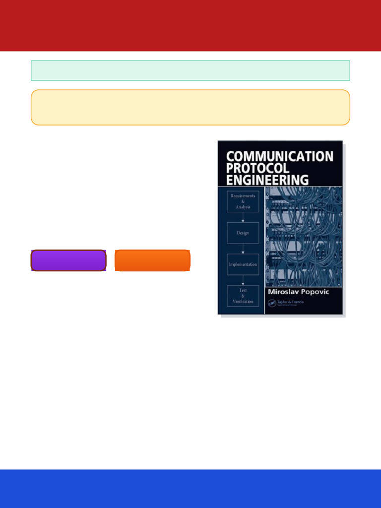 Communication Protocol Engineering 1st Edition Miroslav Popovic Ebook ...