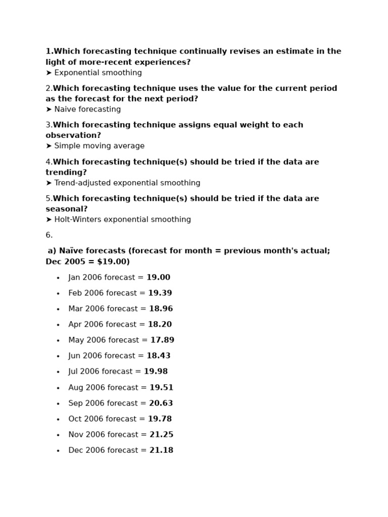 TruongAnhQuan-2353018-chap5 | PDF | Forecasting | Errors And Residuals