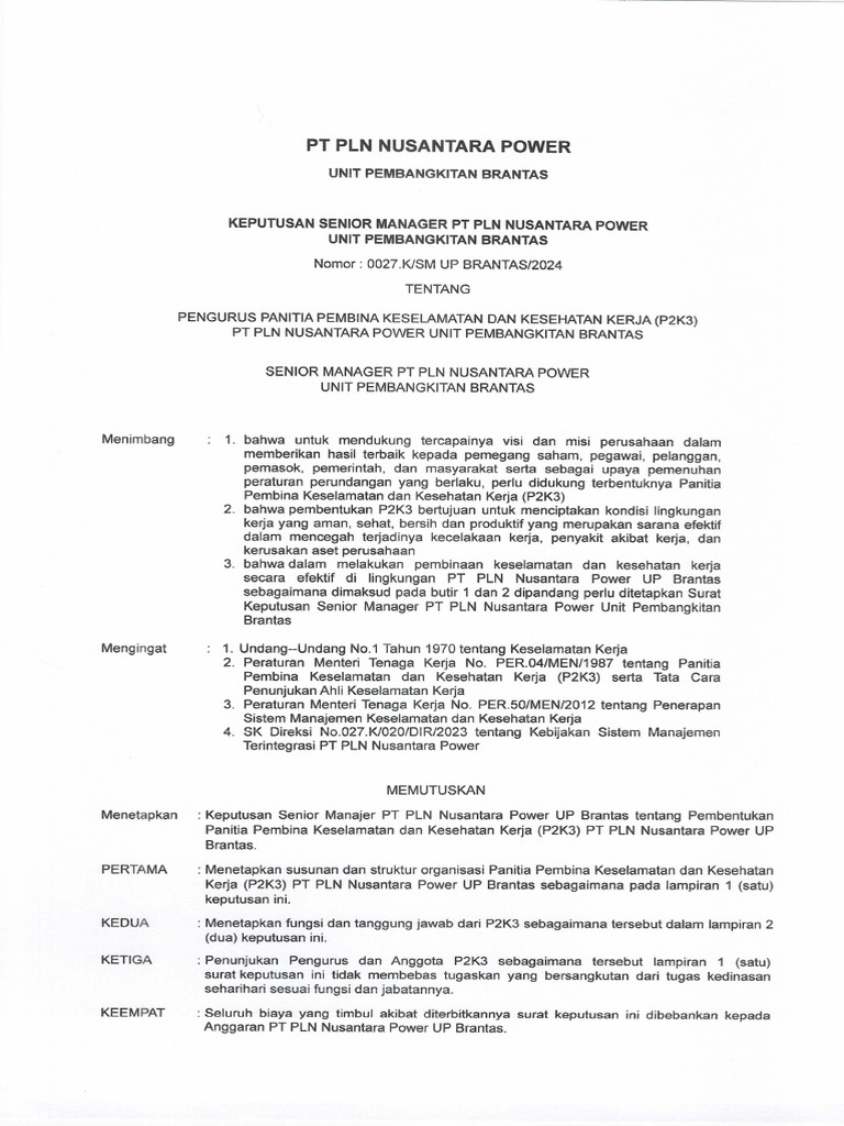0027 SK P2K3 BRANTAS 20241010.Rev1 | PDF