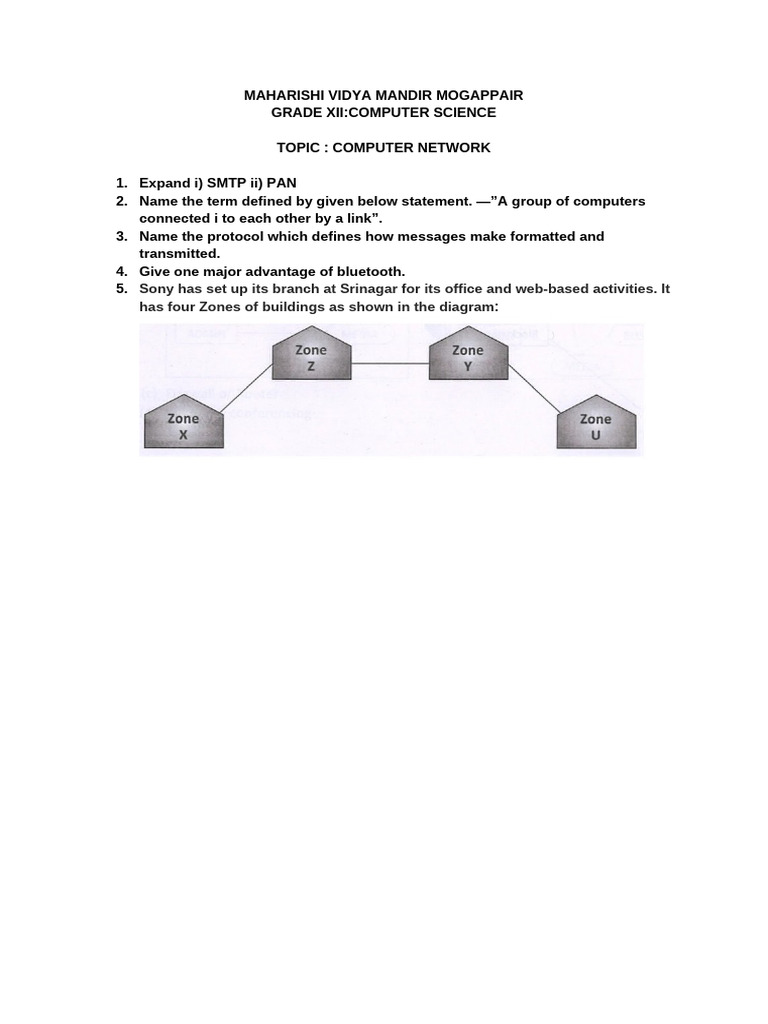 Computer Networking Concepts for Grade XII | PDF