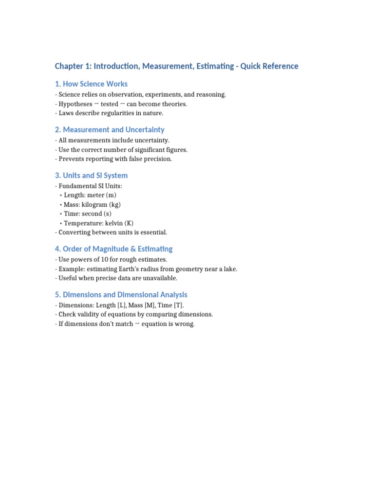 Chapter1 Quick Reference | PDF
