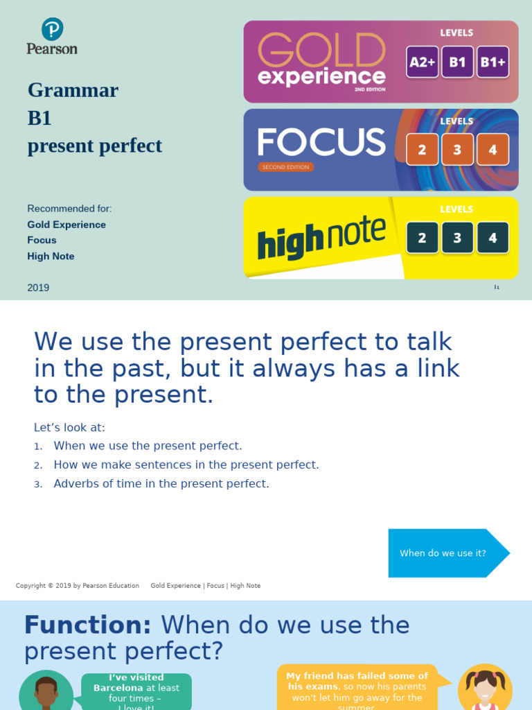 Present Perfect Grammar Guide | PDF | Verb | Languages