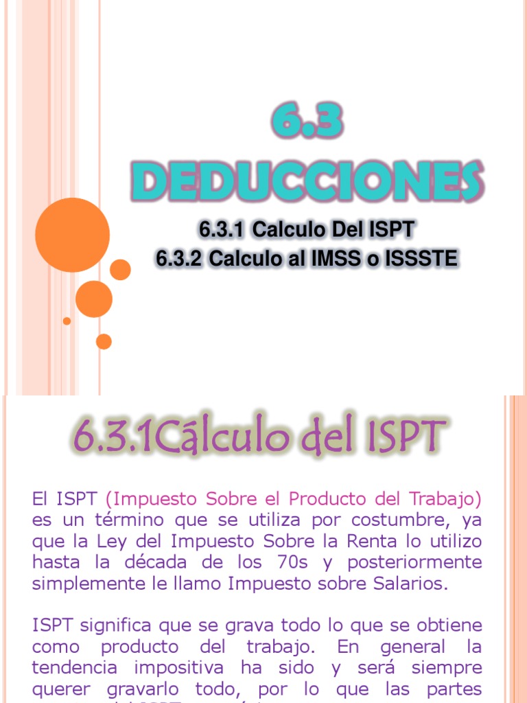 Cálculo del ISPT en Nómina | PDF | Impuestos | Salario