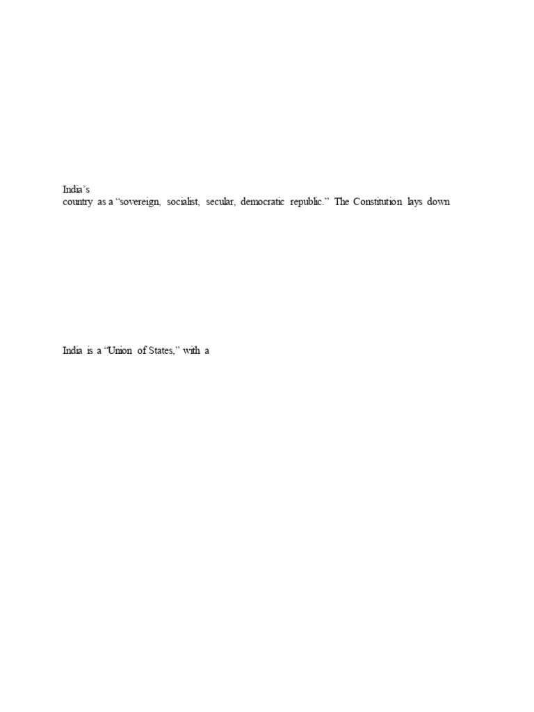 Overview of Indian Political System | PDF | Politics Of India ...