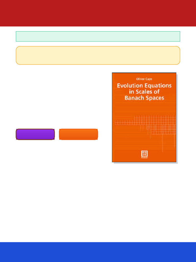 Evolution Equations in Scales of Banach Spaces 1st Edition Dr. Rer. Nat ...