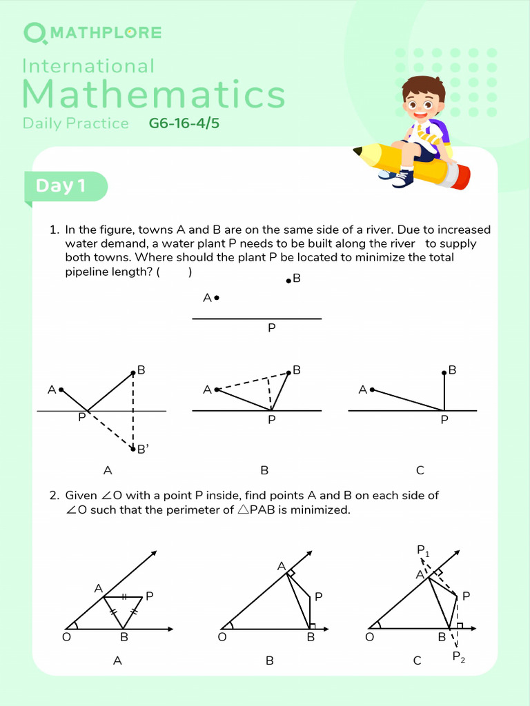 Mathplore国际趣味数学g6 每日一练英文6 16 4、5 | PDF | Triangle Geometry | Classical ...