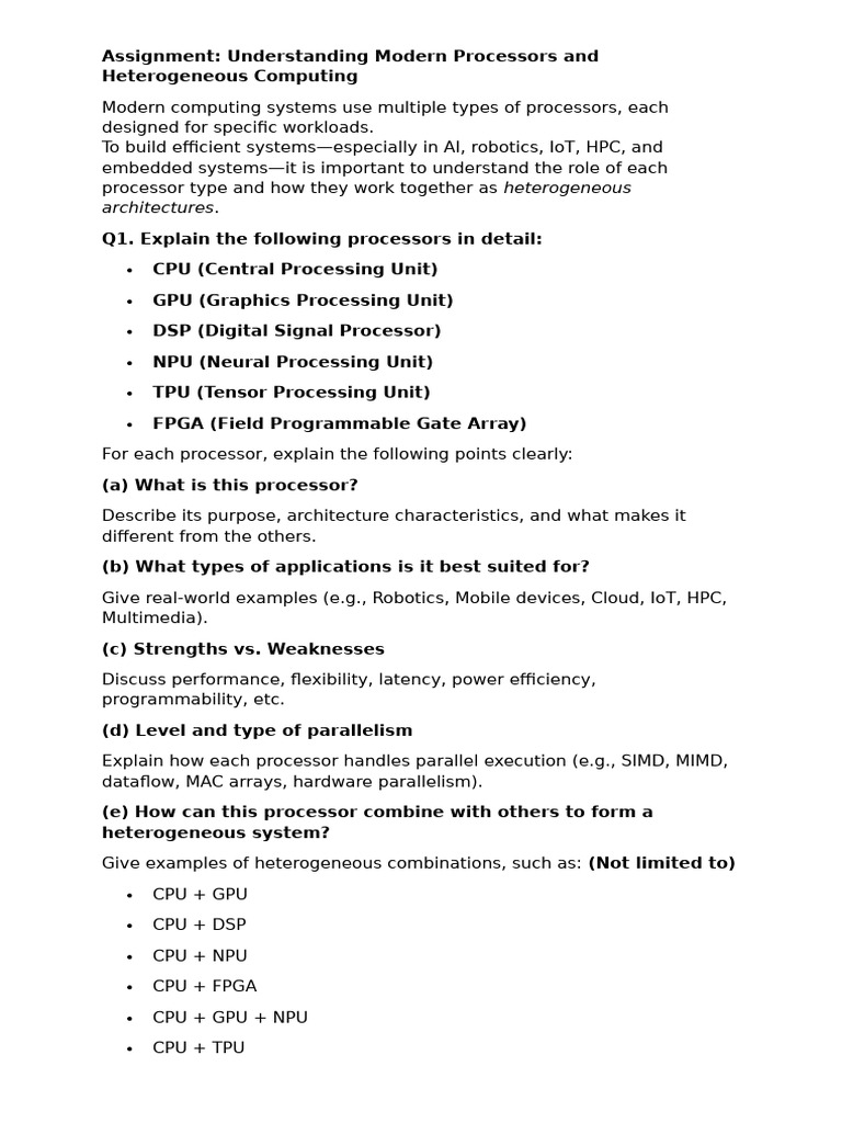 Modern Processors and Heterogeneous Computing | PDF