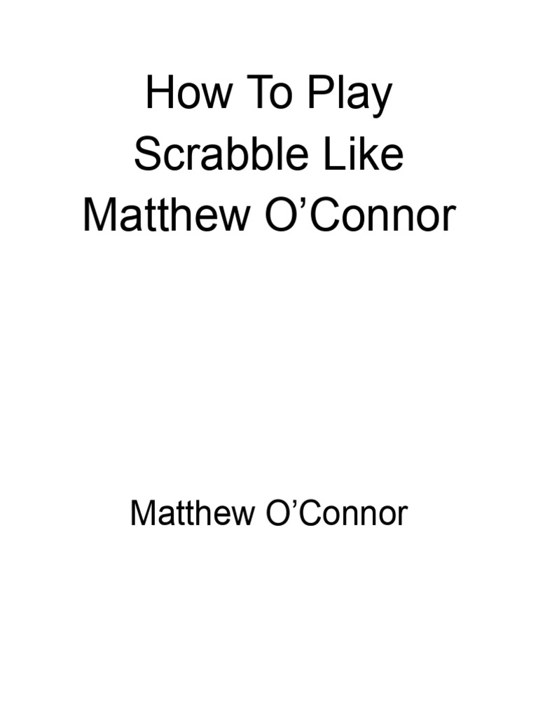 How to Play Scrabble | PDF