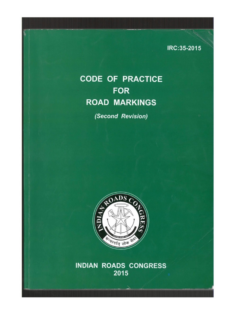 IRC 35-2015 Code of Prcatice For Road Marking | PDF