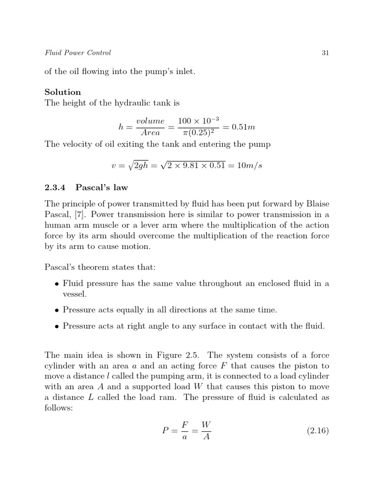 Fluid Power Control Principles Explained | PDF | Pump | Pressure