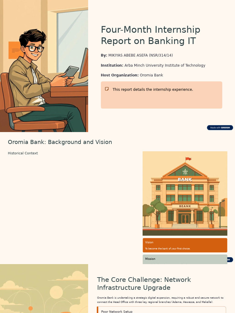 Banking IT Internship Report Summary | PDF | Computer Network ...