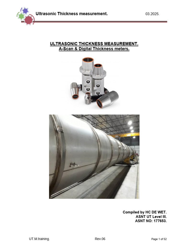 Ultrasonic Thickness Measurement Guide | PDF | Sound | Waves