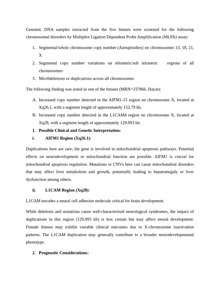 Possible Clinical and Genetic Interpretation: I. AIFM1 Region (Xq26.1 ...