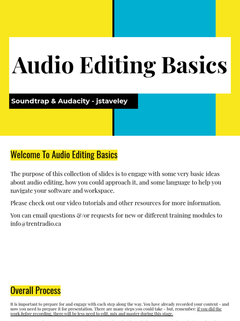 Audio Editing Fundamentals Guide | PDF | Equalization (Audio) | Audio ...