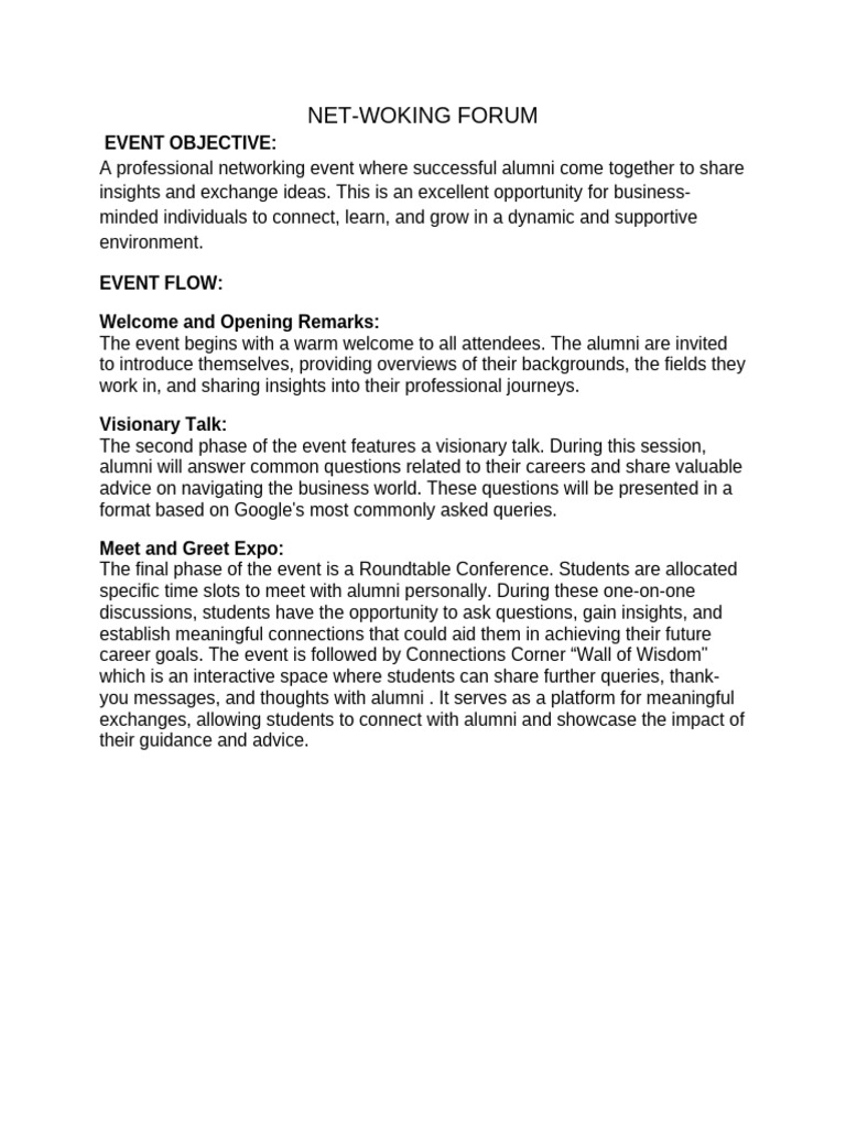 Alumini Networking Session (3) | PDF
