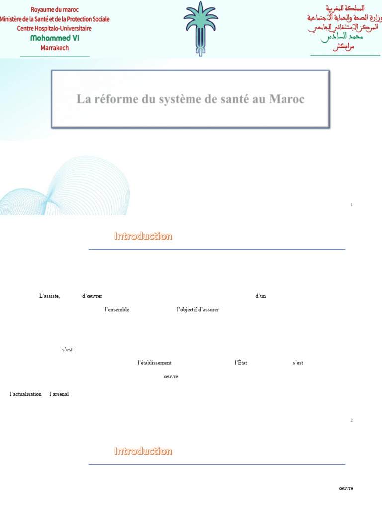 Réforme du système de santé au Maroc | PDF | Hôpital | Sécurité