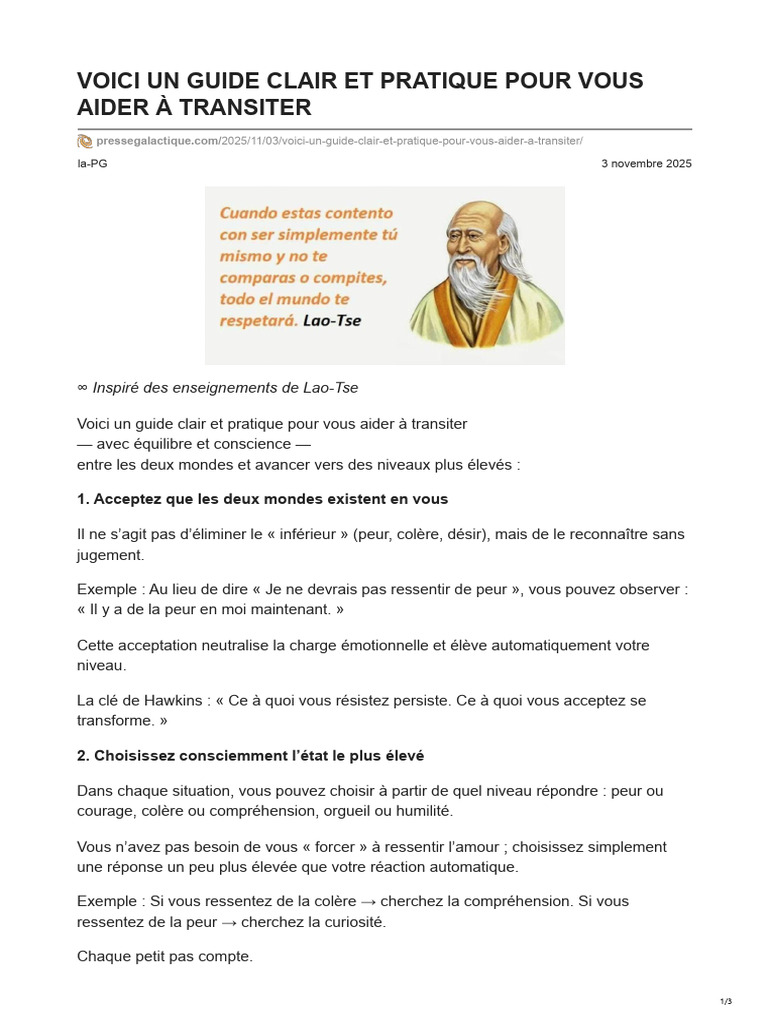 Guide pratique pour transiter entre mondes | PDF | Peur | Émotions