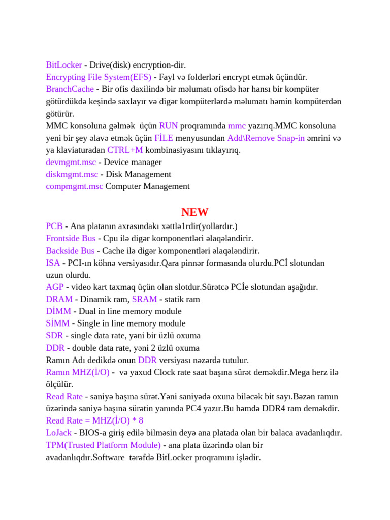 Konspekt Comptia A+ | PDF