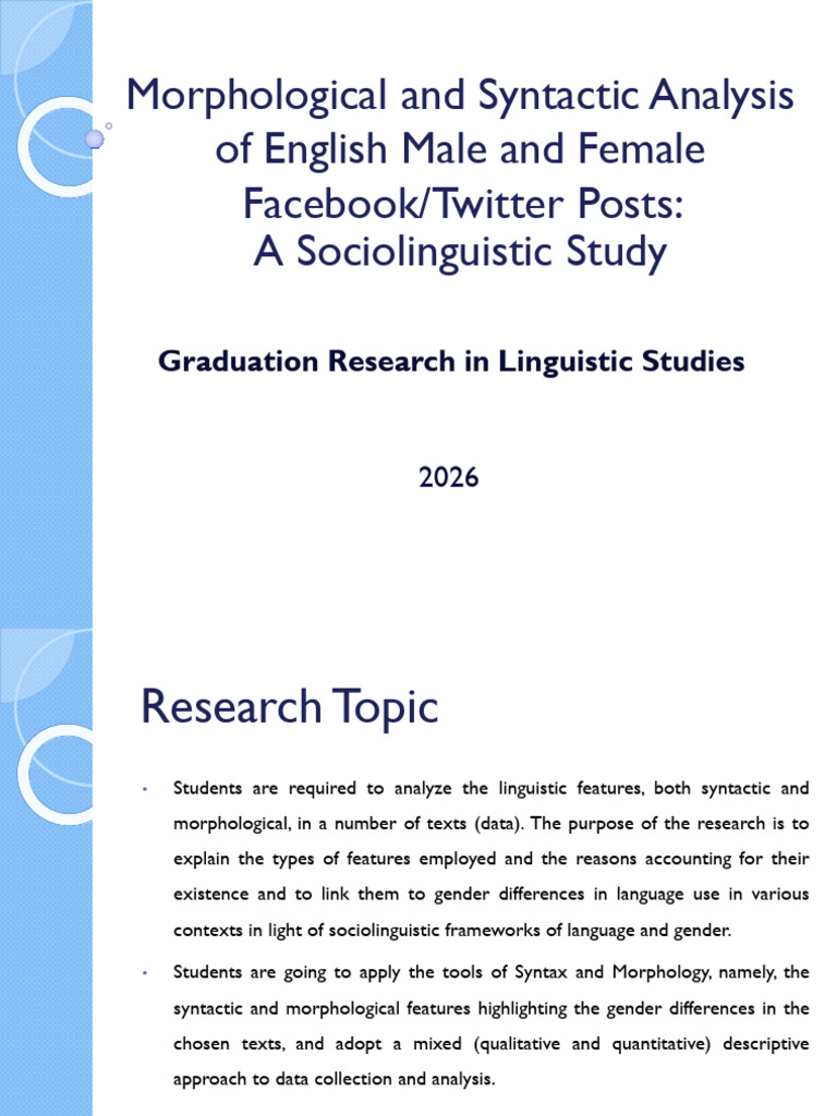 Gendered Language in Social Media Posts | PDF | Linguistics | Syntax
