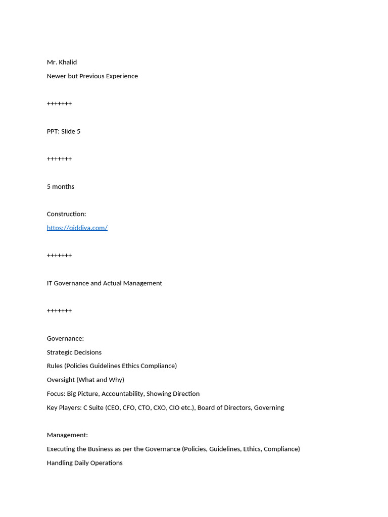 Notes - ISO 38500 | PDF | Governance | Regulatory Compliance