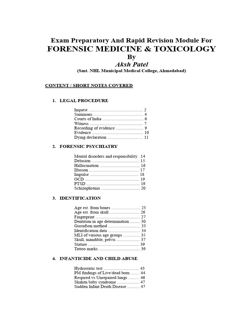 FM Notes 3 | PDF | Tooth | Subpoena Duces Tecum