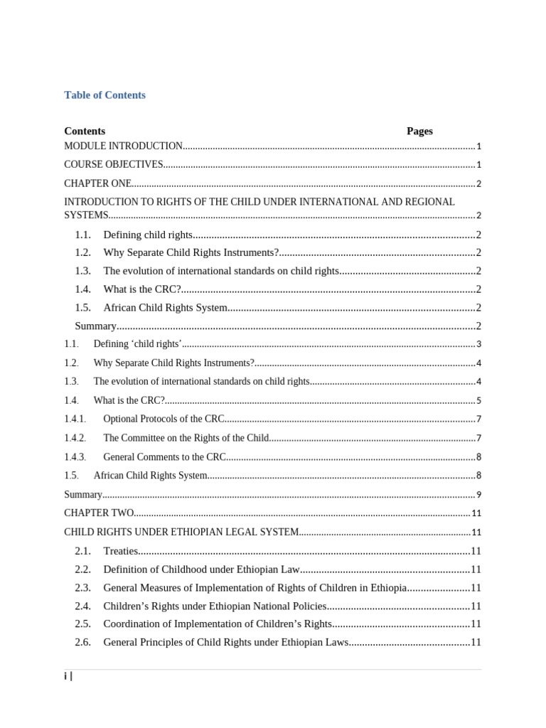 Child Rights: International and Ethiopian Law | PDF | Convention On The ...