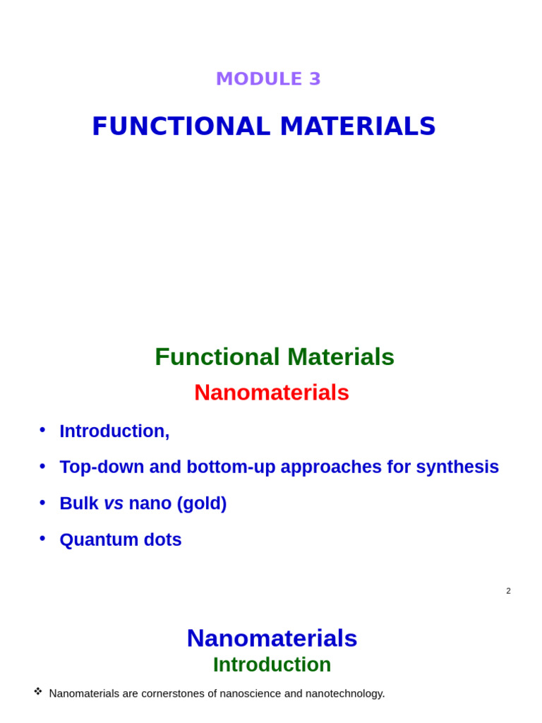 Understanding Nanomaterials and Their Applications | PDF ...