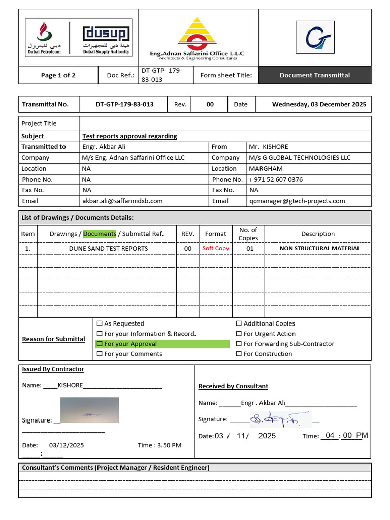 Dt-gtp-179!83!013-Rev-00 - Dune Sand Test Reports - Non Structural ...