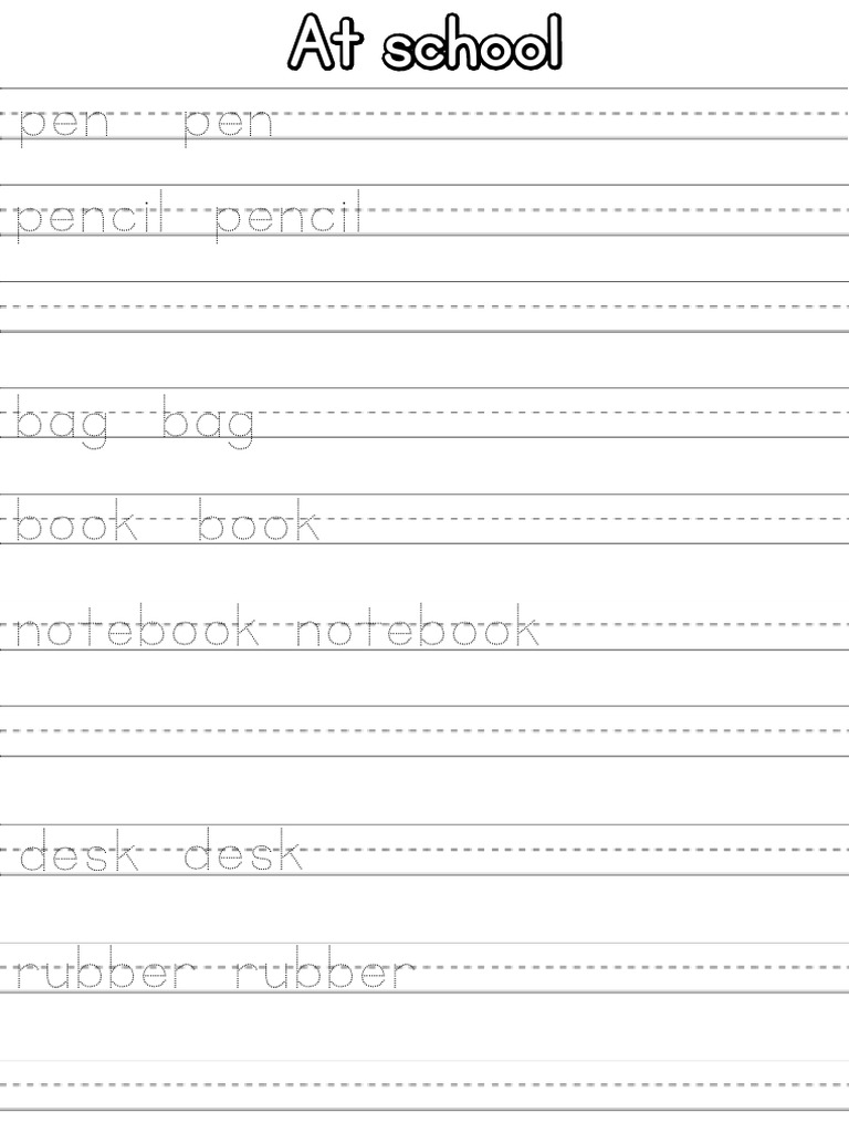 Unit 1 at School - Worksheet 1 | PDF