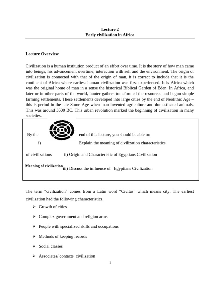 Origins of Ancient African Civilizations | PDF | Ancient Egypt