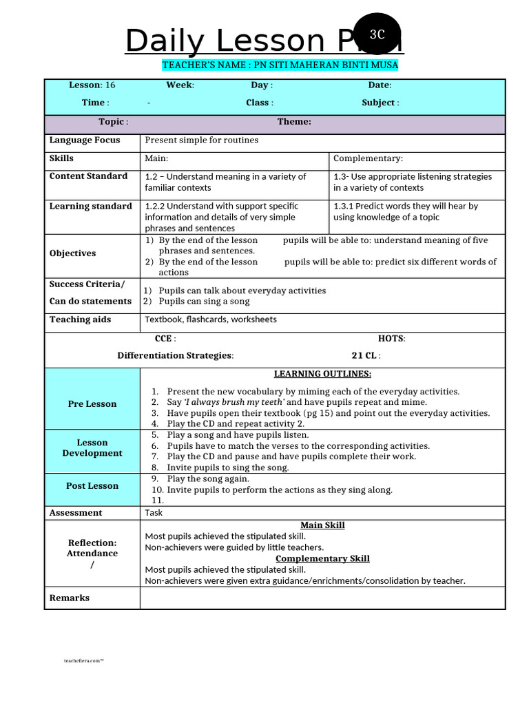 Module 2-Every Day | PDF | Lesson Plan | Teachers