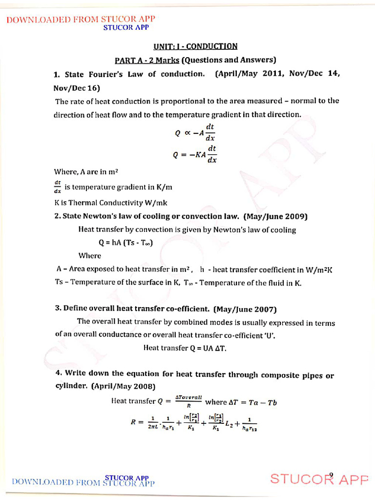 HMT - 2 Mark | PDF