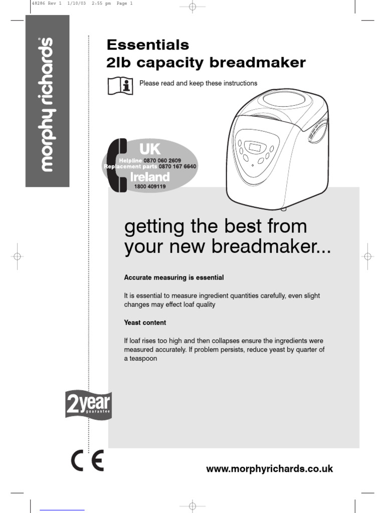 Breadmaker User Guide & Safety Tips | PDF | Flour | Breads