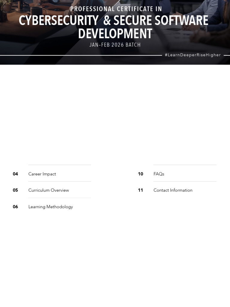 Cybersecurity & Secure Software Certificate | PDF | Computer Security ...