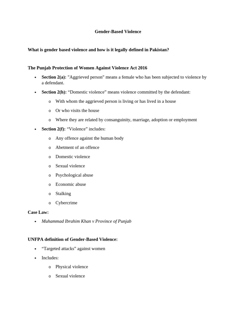 Gender Based Violence Women | PDF | Domestic Violence | Violence