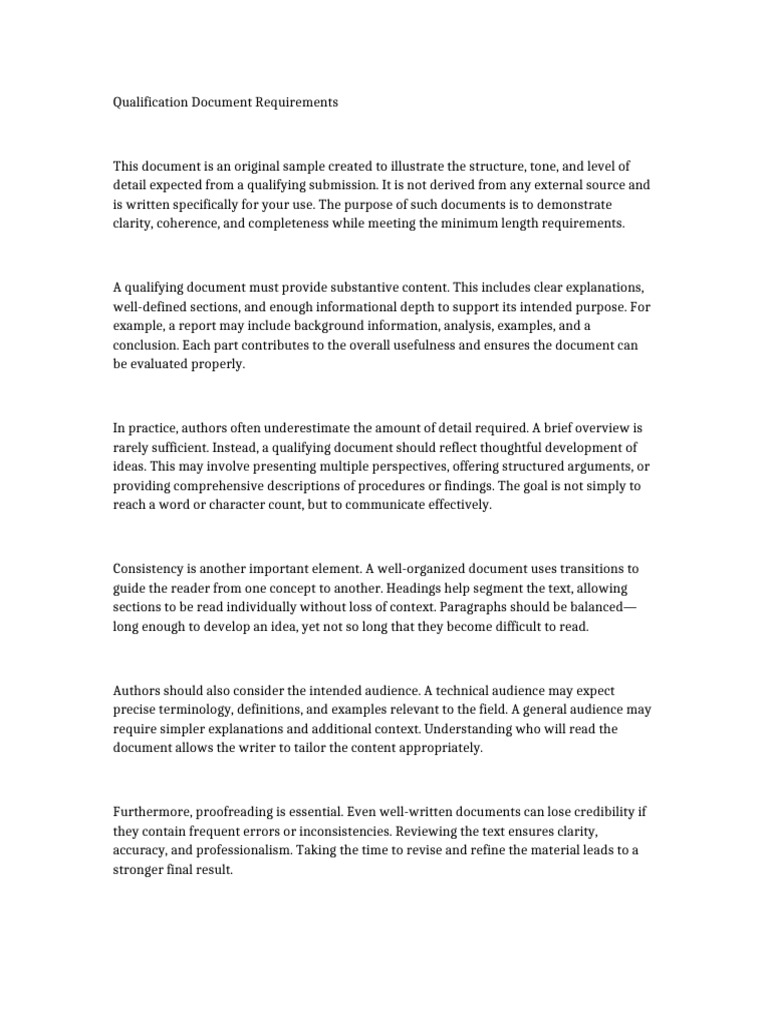 Qualifying Document Guidelines | PDF | Proofreading | Human Communication