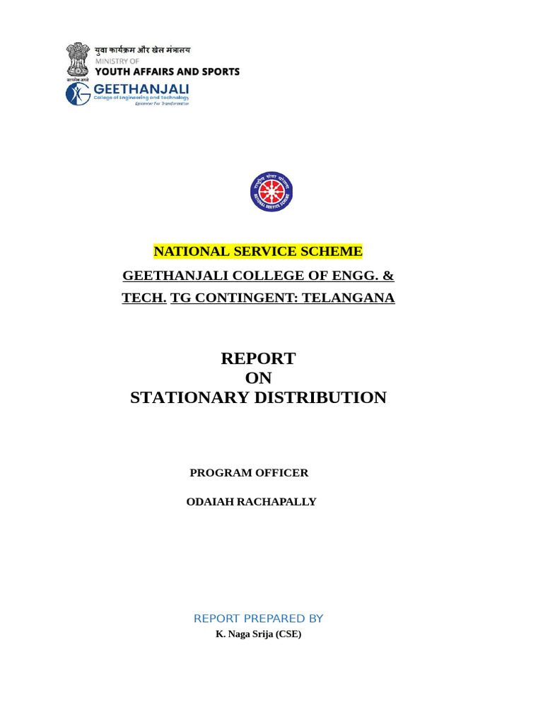NSS Stationery Donation Program Report | PDF | Chess Openings | Chess
